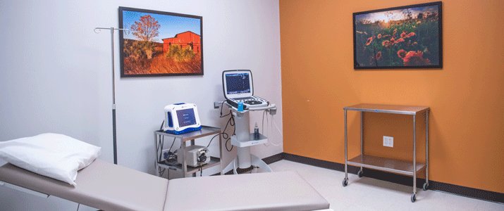 Vein treatment room