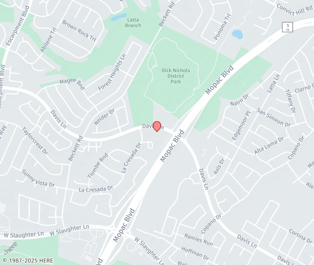 Location Map: 5301 Davis Ln. Austin, TX 78749
