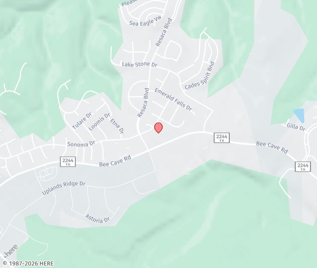 Location Map: 11612 Bee Cave Rd. Lake Pointe II Bee Cave, TX 78738